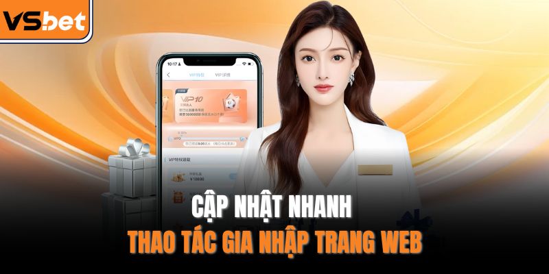 Cập nhật nhanh thao tác gia nhập trang web
